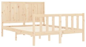 Cama sem colchão 120x200 cm madeira de pinho maciça