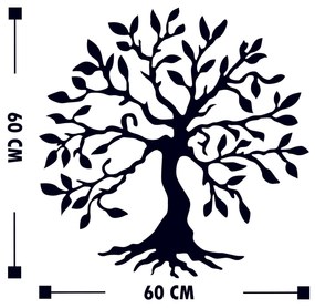 Acessório Decorativo de Parede Metal-453 – Preto – 60 x 60 cm