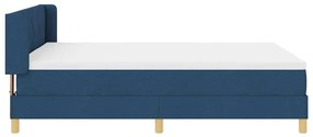 Cama Box Azul com Colchão - 160 x 200 cm - Tecido