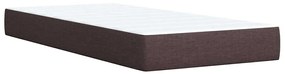 Cama com molas/colchão 90x200 cm tecido castanho-escuro