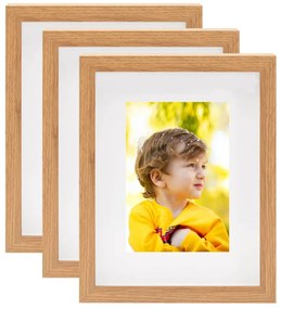 vidaXL Molduras 3D 3pcs 20x25cm p/ fotografia de 13x18cm cor carvalho