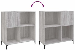 Armário p/ discos 84,5x38x89 cm derivados madeira cinza sonoma