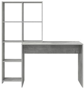 Mesa Cinzento cimento 138.5 x 55 x 143 cm Madeira processada