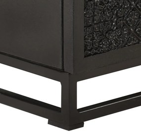 Mesa de cabeceira 40x30x50 cm acácia e mangueira maciça preto
