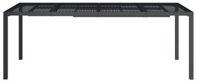 Mesa de jardim 200x100x72 cm aço antracite