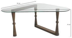 Mesa de Café Cam - Nogueira - 96x41x81 cm