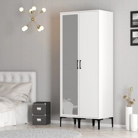 Guarda-Roupa Kumsal RS – Branco – 80 cm x 47,5 cm x 201,4 cm