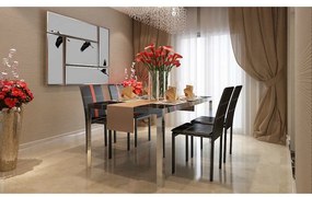vidaXL Cadeiras de Jantar 4 pcs Preto 46 x 38.5 x 91 cm