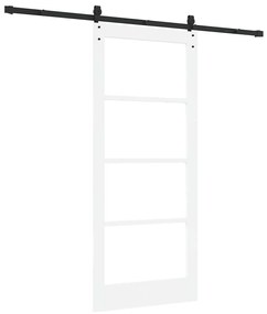 Porta Deslizante vidaXL com Conjunto de Ferragens "ORKDAL" Branca 86x1