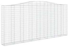 Cestos gabião arqueados 10 pcs 400x30x180/200 ferro galvanizado