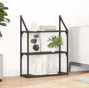 vidaXL Prateleira de Parede Carvalho Preto 60 x 21 x 78,5 cm