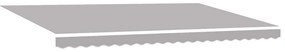 Toldo Cinzento-Claro Cinzento-claro 500 × 300 cm Cinzento-claro