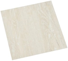Tábuas de soalho autoadesivas 55 pcs 5,11 m² PVC creme