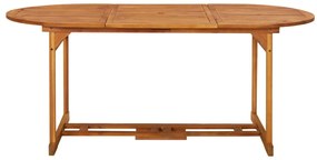 Mesa de jantar p/ jardim 180x90x75 cm madeira de acácia maciça