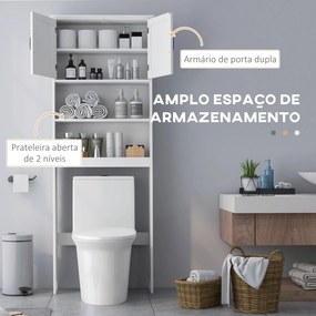 kleankin Móvel sobre Sanita Armário para Máquina de Lavar com 2 Portas