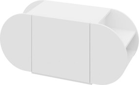 Cabide de Parede Berlin BA – Nogueira e Branco – 120x200x35 cm