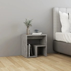 vidaXL Mesa de cabeceira derivados de madeira cinzento cimento