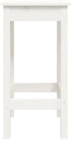 3 pcs conjunto de bar pinho maciço branco