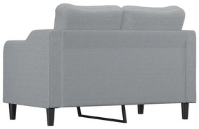 Sofá de 2 lugares em tecido 120 cm cinzento-claro