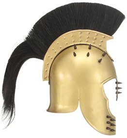 Capacete de soldado grego réplica LARP aço bronze