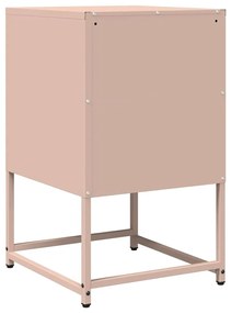 Mesa de cabeceira 36x39x60,5 cm aço laminado a frio rosa