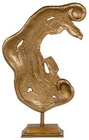 Figura Decorativa Abstrato 39,5 X 11 X 63 cm Dourado