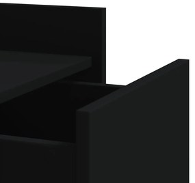 Mesa de cabeceira 45x50x65 cm derivados de madeira preto