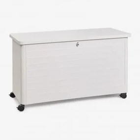 Baú De Arrumação Para Jardim Em Aço Forzan Gardénia Branco & 500 L - Sklum