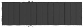 Almofadão p/ espreguiçadeira 200x70x3 cm tecido oxford preto