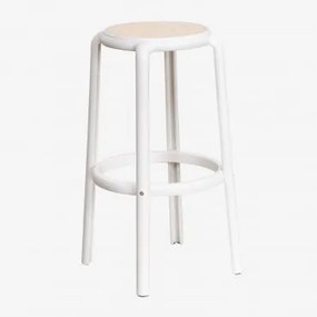 Banqueta Alta Em Polipropileno Omara Gardénia Branco & ↑75 Cm - Sklum