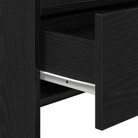 Sideboard vidaXL Preto Carvalho 105x30x70 cm Madeira de Engenharia