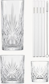 Conjunto de bar em vidro de cristal Show, conjunto de 17