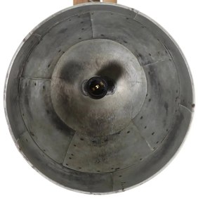Candeeiro de teto 25 W 105x30x65-108 cm E27 prateado vintage