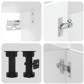 11 peças armário de cozinha conjunto Kalmar brilho branco