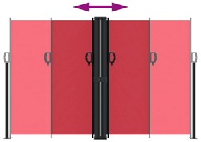 Toldo lateral retrátil 160x1200 cm vermelho