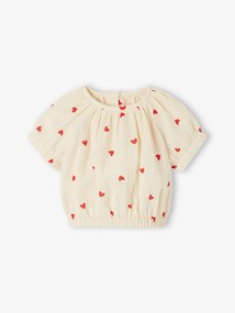 Blusa estampada para bebé baunilha