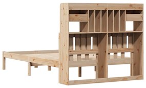 Cama com estante sem colchão 135x190 cm pinho maciço