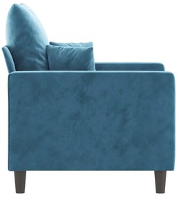 Poltrona 60 cm veludo azul