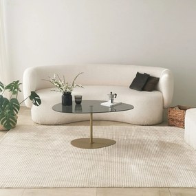 Mesa de Café Porto – Cinzento Escuro e Dourado – 90cm x 40cm x 60cm