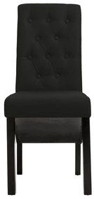 Cadeiras de jantar 6 pcs tecido preto