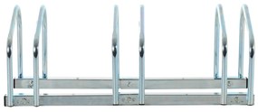 ® Estacionamento 3 bicicletas Aço Prateado 70,5x33x27cm