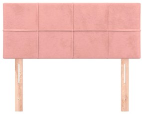 Cabeceira de cama veludo 80x5x78/88 cm rosa