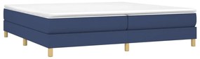 Estrutura de cama sem colchão 200x200 cm tecido azul