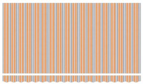 Toldo Retrátil Multicolorido e Laranja e Cinza e Azul e Branco
