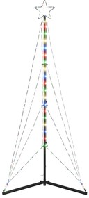 LED Árvore de Natal 363 LEDs Coloridos 182 cm