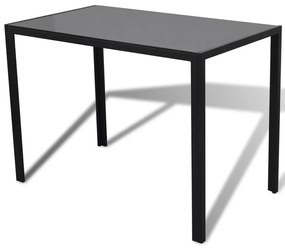 Conjunto mesa de jantar 5 pcs preto