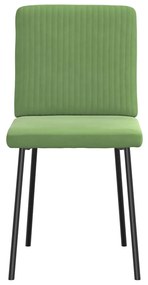 Cadeiras de jantar 2 pcs veludo verde-claro