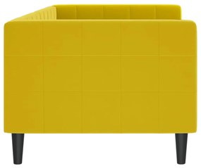 Sofá-cama 80x200 cm veludo amarelo