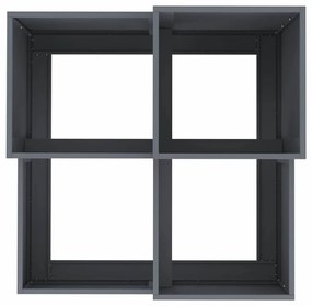 Jardineira vidaXL 80x80x60 cm Aço Antracite