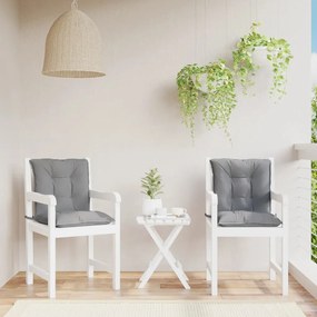 vidaXL Almofadões lombares p/ cadeiras de jardim 2pcs tecido cinza